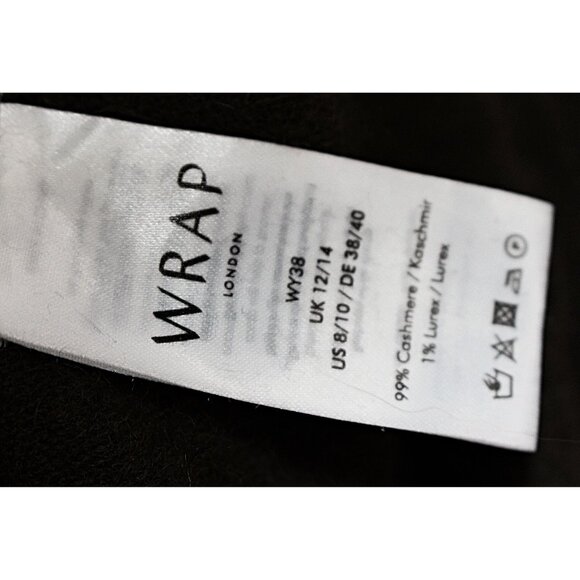 Wrap London - 100% Cashmere Hoodie with Metallic Accent, Forest Green - Picture 8 of 11